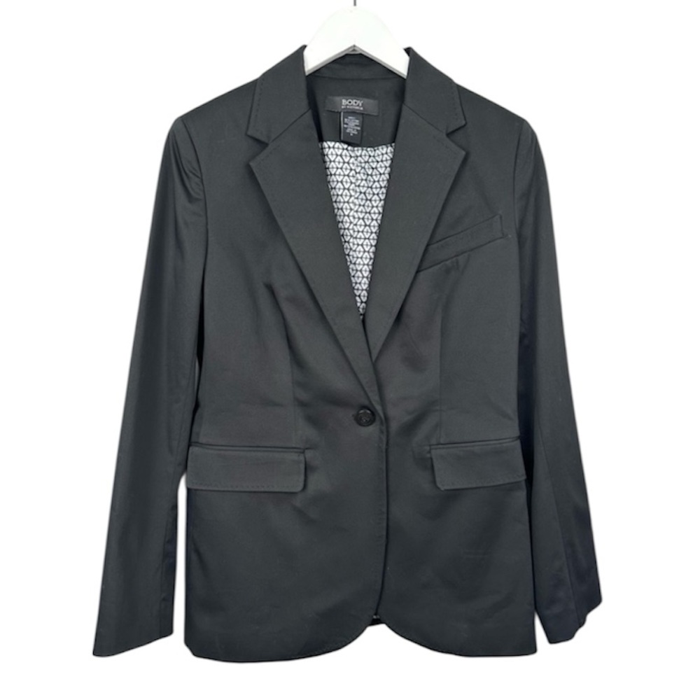 Body by Victoria Black Lined Career Suit Blazer Size 6